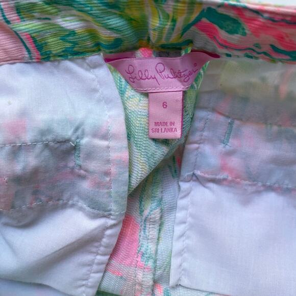 Lilly Pulitzer Adie Shorts Seasalt Blue on Parade 3.5" Inseam Size 6 EUC - Picture 7 of 9